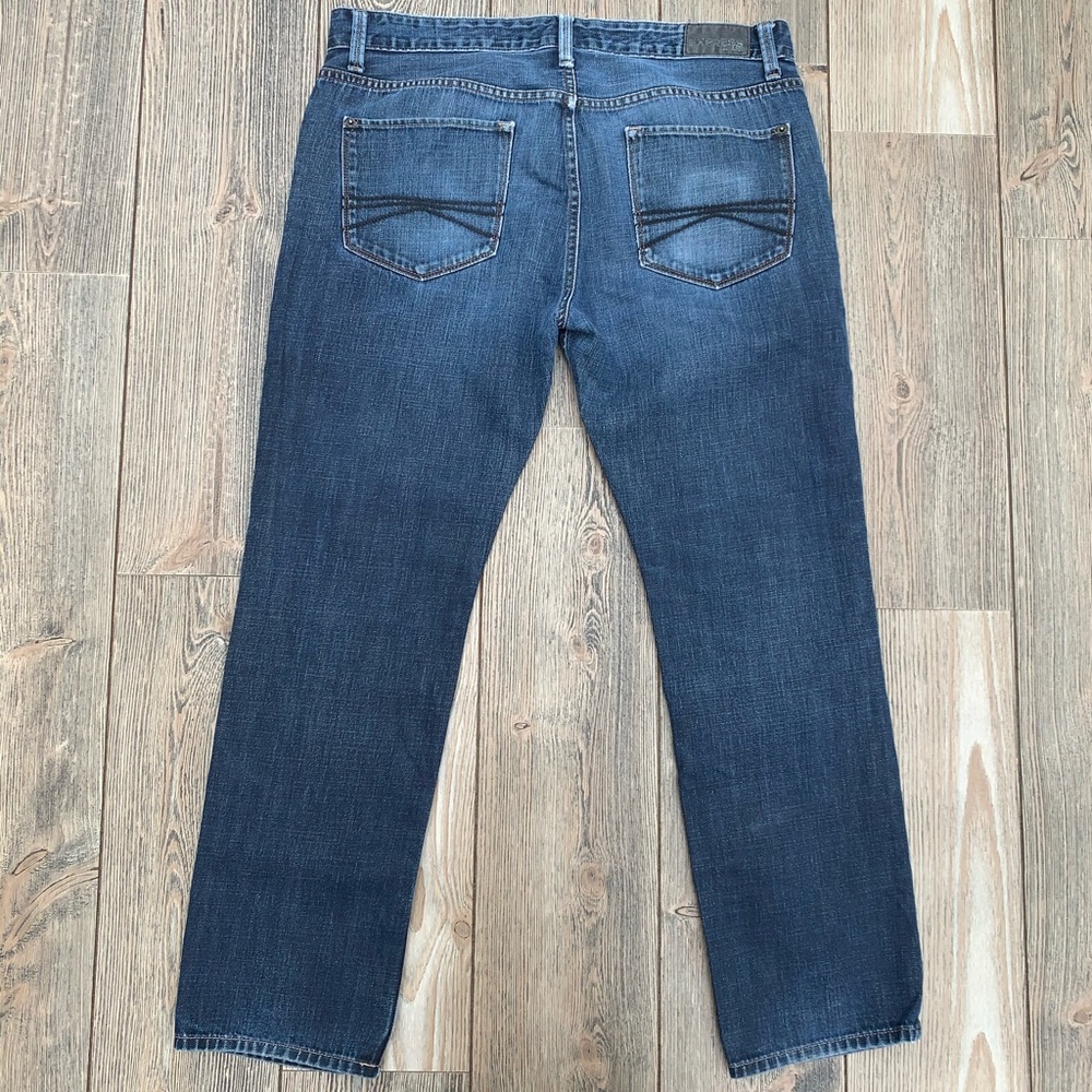 Express Rocco Slim Fit Straight Leg Jeans. - Picture 5 of 8